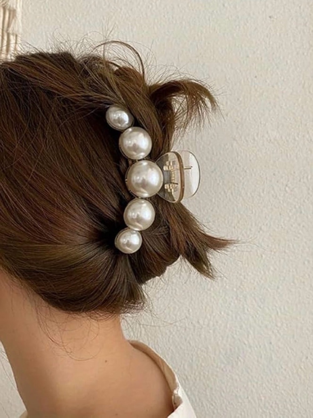 5/$25 Pearl-Accent Hair Claw Clip - Picture 1 of 4